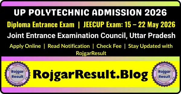 UP Polytechnic Admission 2026 JEECUP Online Form