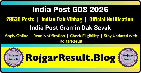 India Post GDS Recruitment 2026 Apply Online for 28635 Gramin Dak Sevak Posts
