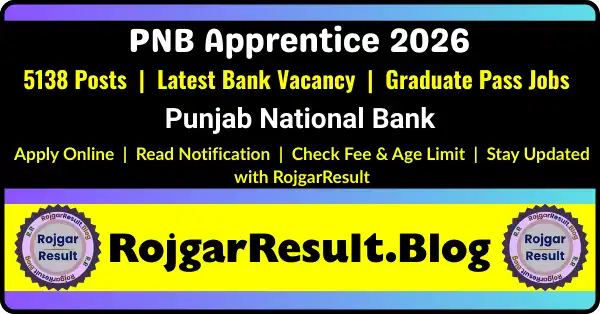 PNB Apprentice Recruitment 2026 Notification Apply Online
