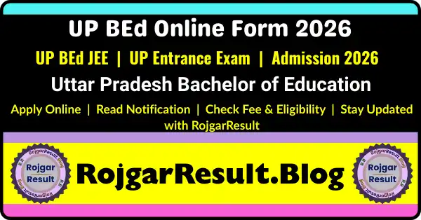 UP BEd Online Form 2026 apply online for Uttar Pradesh BEd admission