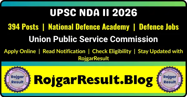 UPSC NDA II Online Form 2026