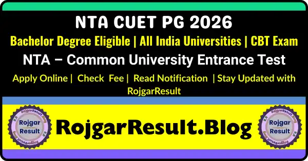 NTA CUET PG 2026 Online Form Apply for PG Admissions