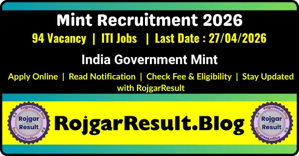 India Government Mint Recruitment 2026 94 Posts Apply Online