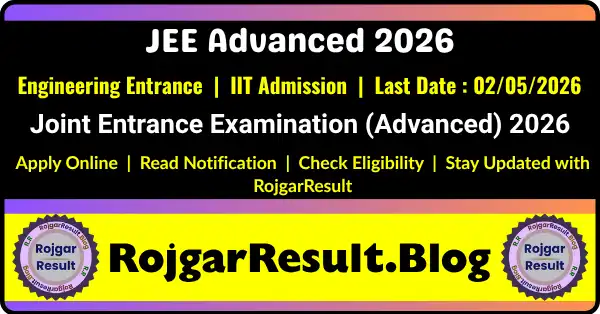 IIT JEE Advanced Answer Key 2026 Apply Online Exam Date 17 May Last Date 02 May