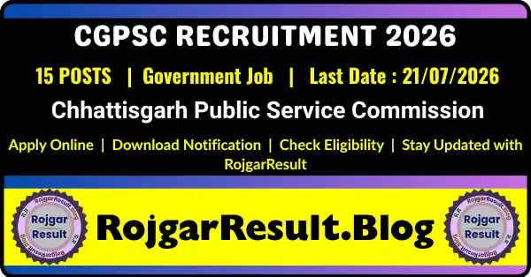 CGPSC ADPPO Recruitment 2026 Apply Online for 15 Assistant District Public Prosecution Officer Posts