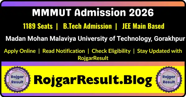 MMM University of Technology Admission 2026 Online Form for B.Tech Courses