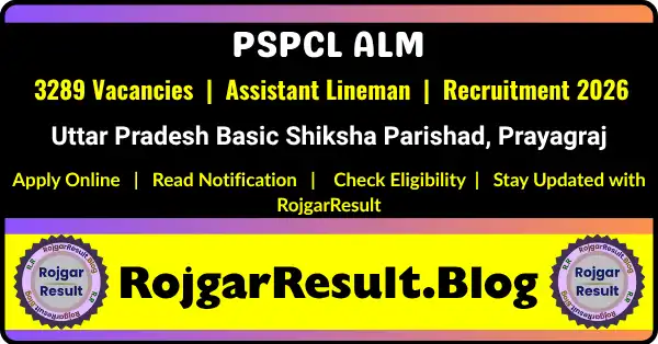 PSPCL Assistant Lineman Recruitment 2026 Apply Online for 3289 Posts