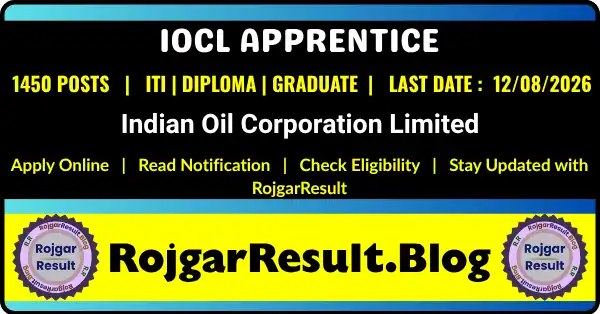 IOCL Panipat Refinery Apprentice Recruitment 2026 notification for 1450 Trade and Technician Apprentice vacancies. Apply online, check eligibility, important dates and notification.