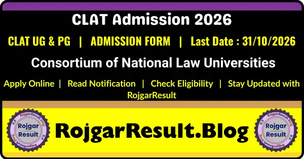 CLAT Admission 2026 Online Form for UG and PG
