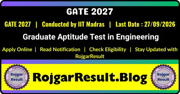 GATE 2027 Online Form and Graduate Aptitude Test