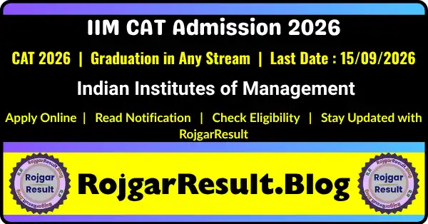 IIM CAT Admission 2026 Online Form 2026