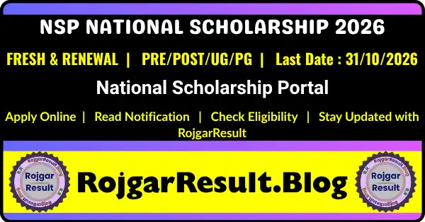 NSP National Scholarship 2026 Fresh Renewal