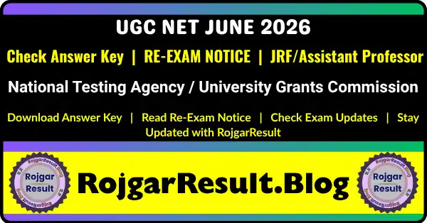 UGC NET June 2026 Answer Key Released and Re-Exam Notice for English Commerce and Sociology